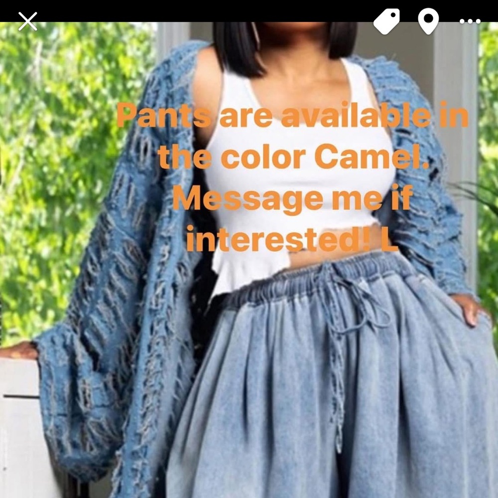 Camel color  wide leg pants